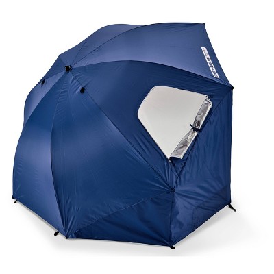 Blue XL Beach Canopy Umbrella with Privacy Panels