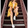 LA LEELA Women's Summer Vacation Holiday Wear Front Open Soft Beach Beachwear Duster Cardigan 2X-3X Corn_AB981 - 2 of 4