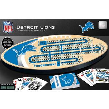 MasterPieces Officially Licensed  NFL Detroit Lions Wooden Cribbage Game for Adults