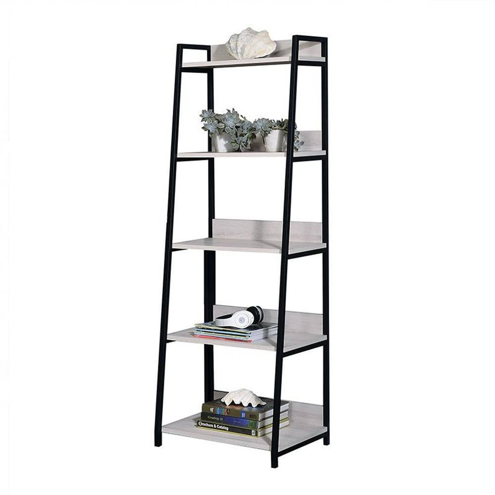 Photos - Garden & Outdoor Decoration Acme Furniture 67" Wendral Bookshelf Natural/Black : Open Back, 5-Shelves, Metal Frame