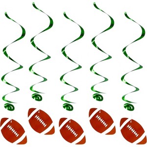 4E's Novelty 10 Pcs Hanging Swirl Decorations Perfect Football Party Supplies, Football Birthday Party Decorations - 1 of 4