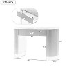 Gulches Modern Console Table - Vertical Ribbed Design, Column Legs, Functional Drawer, Metal Accents - 4 of 4