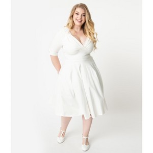 Unique Vintage Women's Plus Delores Swing Dress - 1 of 4