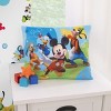 Disney Mickey Mouse Blue, Red, and Green, Donald Duck, Pluto, and Goofy Fun Starts Here Decorative Toddler Pillow - 4 of 4