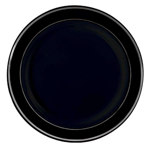 Smarty Had A Party Black With Silver Edge Rim Plastic Dinnerware Value Set  (120 Dinner Plates + 120 Salad Plates) : Target