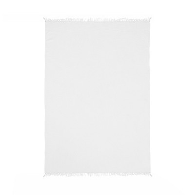 47" X 60"  Cotton Woven Turkish Towel Throw Blanket with Fringe