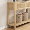 43" Farmhouse Entryway Table with 2 Drawers, Small Narrow Console Table with Storage Shelf for Living Room, Entrance, Hallway, Bedroom - 3 of 4