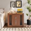 2-in-1 Dog Crate and End-of-Bed Bench Ottoman with Removable Cushion, Furniture-Style Indoor Kennel for Bedroom or Living Room-The Pop Home - 2 of 4