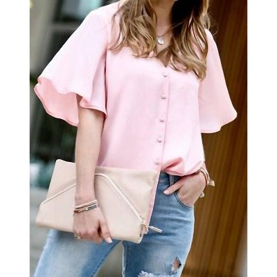 Women's Ruffle Sleeve Blouse - Mazik