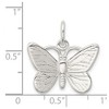Black Bow Jewelry Sterling Silver Solid Polished Butterfly Pendant, 20mm - 4 of 4