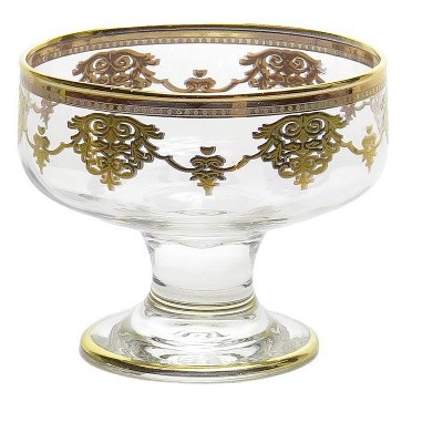 Classic Touch Set of 6 Dessert Bowls with Gold Design