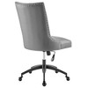 Modway Empower Channel Tufted Vegan Leather Office Chair, Black Gray - 3 of 4