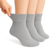 AWS/American Made Non-Binding Diabetic Ankle Socks – 3 Pair Pack, Moisture-Wicking Cotton (Unisex for Men & Women) - 3 of 4