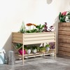 Outsunny Galvanized Raised Garden Bed, Metal Planter Box with Legs, Storage Shelf and Bed Liner - 3 of 4