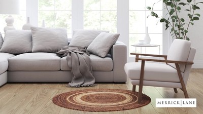 Coastal Cottage Braided Jute 8' x 10' Area Rug in Natural