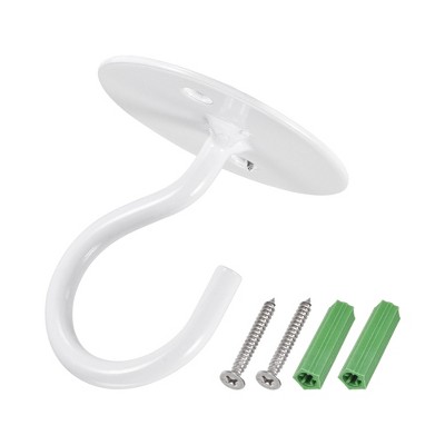 Unique Bargains Iron Wall-Mounted Ceiling Hooks with Hardware for Hanging Plant