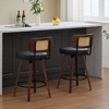 Vatros 26" Rattan Counter Height Stools with Cane Back Counter Height Bar Stools Set - 2 of 4