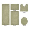 Edge Bath Rug 100% Premium Cotton Ultra-Soft Water Absorbent Tufted Solid Reversible 5 Piece Bathroom Rug Set for Machine Washable Bathmat - 2 of 4