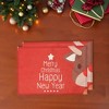 Unique Bargains Christmas Place Mats Letter Pattern Flax Red White 13"x17.7" 2 Pcs - 2 of 4
