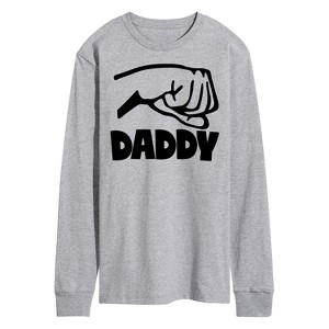 Men's - Instant Message - Daddy And Me Fist Bump Long Sleeve Graphic T-Shirt - 1 of 4