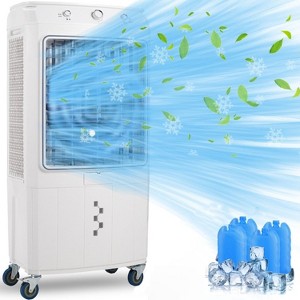 Evaporative Air Cooler, 1800 CFM Swamp Cooler with 8.4 Gal Water Tank, 120° Oscillation Water Cooling Fan with 3 Modes and Wind Speeds - 1 of 4
