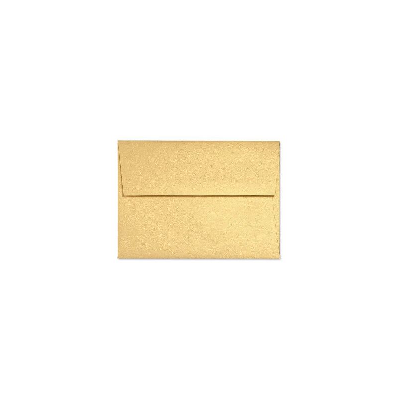 LUX A7 Invitation Envelopes 5 1/4 x 7 1/4 1000/Box Gold Metallic 5380-07-1000, 1 of 4