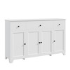 Large Sideboard Buffet Cabinet with 3 Drawers and 4 Doors -15mm Thickness, Adjustable Shelf, Farmhouse Kitchen Storage Console Table - 2 of 4
