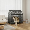 ELJGET 52" Heavy Duty Dog Crate for Large Dogs, Strong Metal Dog Kennels with 4 Lockable Wheels & Removable Tray - 3 of 4