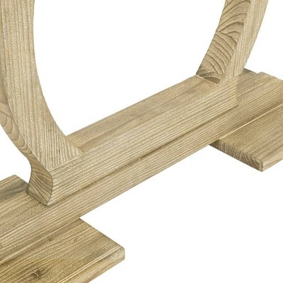 Barnwood Sandblast Pine Wood Rectangular Console Table