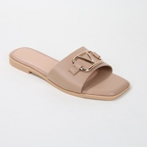 Berness Women's Kimber Statement Buckle Accent Slide Sandals - 1 of 4