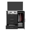 NicBex Modern Dressers with Metal Pulls,Minimalist Style,Wood Dresser for Bedroom,Study,Office,Living Room,Entryway,White/Black/Gray - 3 of 4