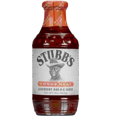 Stubb's Gluten Free Sweet Heat Barbecue, 18 oz Bottle (Pack of 2)