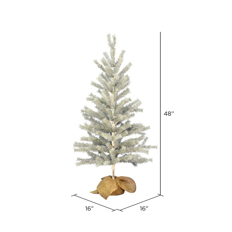 Vickerman Langford Fir Artificial Christmas Tree with Burlap Base, 2 of 4