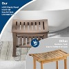 Bathroom Shower Bench with Storage - HDPE Waterproof Seat Stool - Stable Shower Chair for Bathtub and Spa - 4 of 4