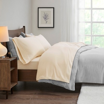 Elegant Solid Micro Fleece Sheet Set, All Season Bedding Sets, Cozy Home Textile fits Lux Bedroom Decor,Valentine's Day Gifts