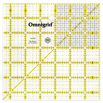 Omnigrid 6-1/2" x 6-1/2" Square Quilting and Sewing Ruler