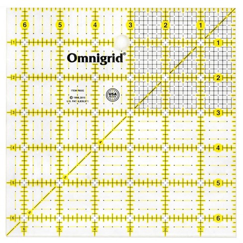 Omnigrid 6-1/2 X 6-1/2 Square Quilting And Sewing Ruler : Target
