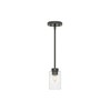 Hunter Fans 3.9" Hartland Ceiling Light Noble Bronze Finish - 1 Light Pendant with Clear Seeded Glass, Dimmable, Dry Rated - 4 of 4