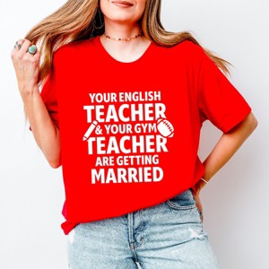 Your English Teacher and Your Gym Teacher Block - Womens Short Sleeve Tee - 1 of 4