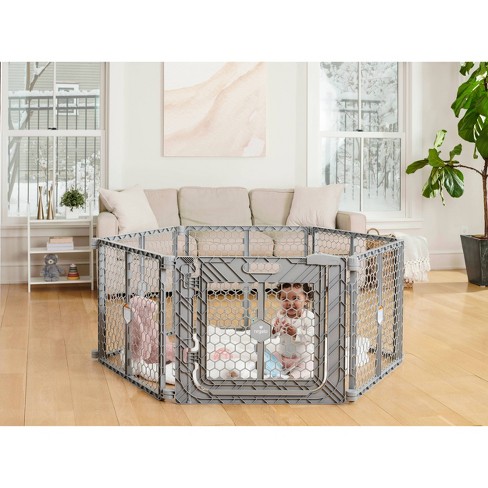 Regalo Fabric Retractable Baby Gate - Gray