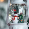 Whisen 4.7x4.7x8.3"H Christmas Plastic/Resin White Lantern With Snowman & Tree Led/Water Spinning/6 Hours Timer - Multicolor - 4 of 4