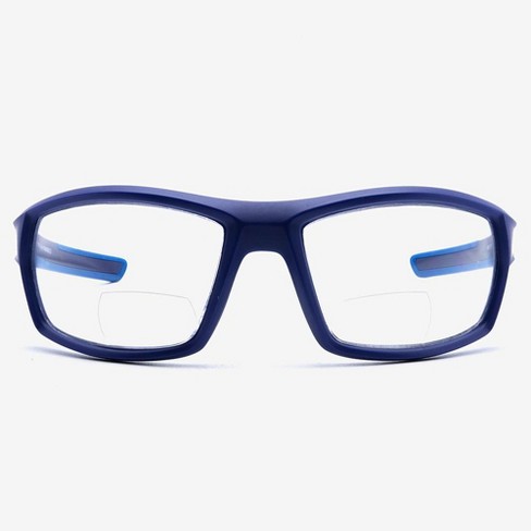 Vitenzi Bifocal Reading Wraparound Safety Glasses With Clear Lens Readers  Anti Fog Scratch Lecce In Blue  : Target
