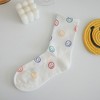 Alilang Women's Smile Face Low Cut Socks Non Slip Cotton for Casual Stability and Comfort 2 Pairs - One Size Fits Most - 2 of 4