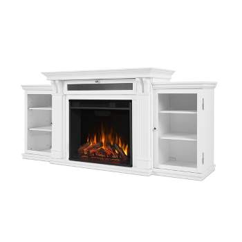 Real Flame Calie TV/media Stand Fireplace White