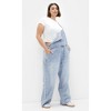 Women's Plus Size Pinafore Overall - light denim | CITY CHIC - 4 of 4
