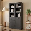 COZONY 71" Tall Bookcase with Cabinet, 3-Shelf Bookshelf & Large Storage Cabinet, Modern Sideboard with Adjustable Shelves for Living Room, Office - 4 of 4