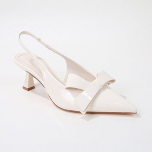 Berness Women's Calliope Patent Slingback Kitten Heels - 1 of 4