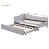Twin to King Size Daybed, Upholstered Platform Bed Frame with Twin Trundle Bed -ModernLuxe - 3 of 4