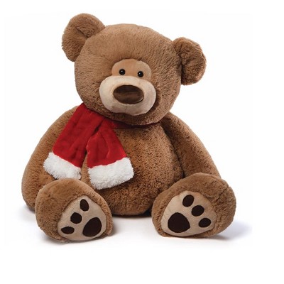 Gund 33" Jumbo Soft & Silky Plush Tassel Brown Teddy Bear Children's Christmas Stuffed Animal Toy