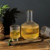 Slickblue Glass Bedside Carafe Set with Gold Rim - 59oz Water Carafe & 12.5oz Glass - 4 of 4